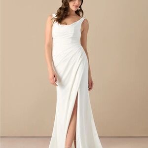 Azazie Daira White Gown